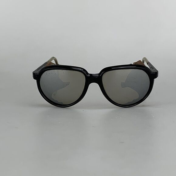 Style Eyes Sunglasses Vintage Mirrored Aviators Leather Blinders France RARE main image 9